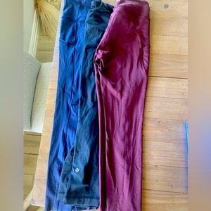 3 size 6 lulu lemon leggings